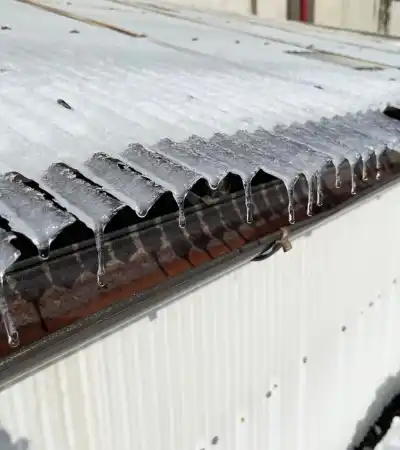 Ice damming roof repair in Calgary by Blueprint Roofing