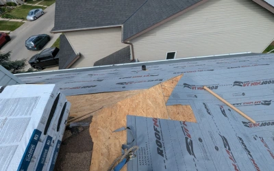 Roof decking and shingle layers inspection in Calgary by Blueprint Roofing