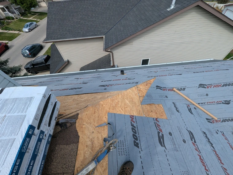 Residential roof replacement in Calgary by Blueprint Roofing